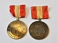 Zwei Medaillen, 
Middelfart 
1936, NIOGT 
(Nordic 
Independent 
Order of Good 
Templars). Mit 
Band. ...
