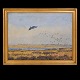 Johannes 
Larsen, 
1867-1961, Öl 
auf Leinen
Motiv in Form 
von einem 
jagenden Adler
Signiert und 
...