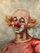 Ölgemälde auf 
Leinwand. 
Melancholischer 
Clown. Maße mit 
Rahmen 45 x 53 
cm.