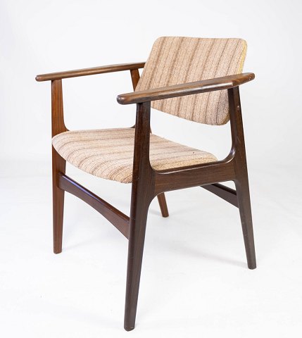 Esszimmerstuhl - Teak - Modell „Lene“ - Gestreifter Stoff - Arne Vodder - 1960er Jahre