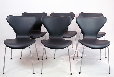 Set aus sechs Seven-Stühlen, Modell 3107, Arne Jacobsen, Fritz Hansen, 1967