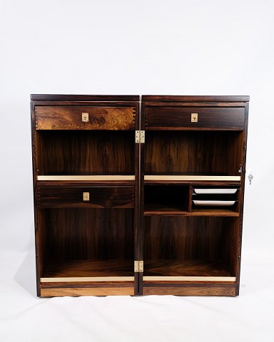 „Captain’s Bar“ – Palisander – Eiswürfelbehälter von Stelton – Auf Rollen montiert – Dyrlund – 1960er Jahre