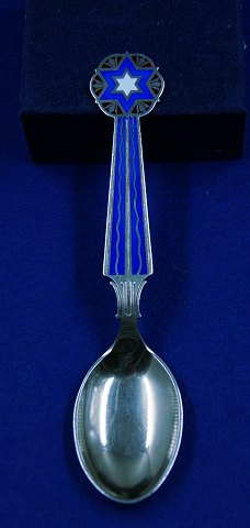 Grann & Laglye Christmas spoon 1954 of Danish gilt sterling silver 925S.