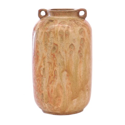 Arne Bang Steinzeugvase 121. Signiert. H: 17cm