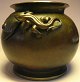 Bronze Vase, 
Dänemark, 
1930er Jahre. 
Dekoriert mit 
Salamander auf 
Blätter. 
Gestempelt mit 
...