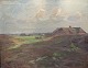 Holbak, Niels 
(1884 - 1954) 
Dänemark: 
Bauernhöfe, 
Westjütland. Öl 
auf Leinwand. 
Signiert: N. 
...