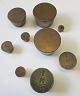 Sammlung 
dänische 
Gewichte in 
Messing, 19/20. 
Jahrhundert. 9 
Stück. 5 g, 2 x 
10 Gramm, 20 
Gramm, ...