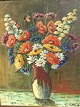 C. F. Behrens. 
geboren 1902
Sommerblumen 
in der Vase. 
Abmessungen 
74x66 cm, mit 
Rahmen: 82x74 
cm