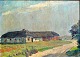 Holbak, Niels 
(1884 - 1954) 
Dänemark: Ein 
Bauernhof in 
Westjütland. Öl 
auf Leinwand. 
Signiert. ...