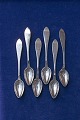 Danish silver flatware, set of 6 tea spoons 14cms 
with hallmark GS
