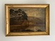 Schönes 
viktorianisches 
Mondgemälde des 
englischen 
Malers Edward 
Henry Holder 
(Scarborough 
1847 ...