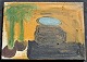 K&uuml;hl, Lena 
(1950 -) 
D&auml;nemark: 
Arabische 
Landschaft. 
Acryl auf 
Leinwand. Verso 
signiert ...