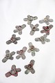 6 kleine Weihnachtsständer, Kerzenlicht, 1940er Jahre.