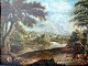 Unbekannter 
Künstler (19. 
Jahrhundert): 
Gebäude in 
Landschaft. Öl 
auf 
Leinwand/Karton.
 45 x 60 ...