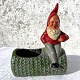 Clay 
Weihnachtsmann 
auf Baumstumpf 
/ Korb, 14cm 
breit, 18cm 
hoch *Guter 
Zustand*