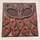 Bornholmer 
Keramik, 
Søholm, Relief, 
Vögel mit 
Blättern #3374- 
6, 18cm /18cm 
*Guter Zustand*