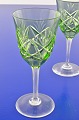 Weissweinglas 
mit grünem 
Schale, Höhe 
14,5 cm. 
Durchmesser 6,4 
cm. 
Möglicherweise 
hergestellt in 
...