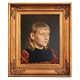 Michal Ancher, 
1849-1927, Öl 
auf Platte
Porträt eines 
Mädchens in 
einem karierten 
...