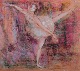 Gerda Åkesson (1909-1992), Swedish artist, oil pastel on paper.Ballerina. Modernist ...