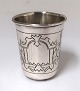 Russian silver goblet. Silver 84 (875). Height 5 cm. Produced 1894.