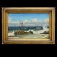 Christian 
Blache, 
1838-1920, Öl 
auf Leinen, 
Marinenmotiv
Signiert
Lichtmasse: 
34x56cm. Mit 
...