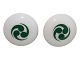 Royal 
Copenhagen, 
green porcelain 
handle.
Factory first.
Diameter 3.0 
cm.
Perfect ...