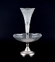 Val St. Lambert, Belgium. Elegant two-part Art Deco centerpiece in art glass. Handmade crystal ...