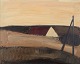 Peder Brøndum 
Sørensen 
(1931-2003), 
Danish painter, 
oil on canvas.
Modernist 
landscape with 
...