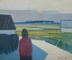 Knud Horup 
(1926-1973), 
Danish artist, 
oil on canvas. 
Figure in 
landscape.
Mid-20th ...