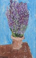 Göta Fogler 
(1919-1992), 
Sweden. Oil on 
canvas. 
Modernist still 
life with 
flowers in a 
...