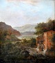 Møller, Jens 
Peter (1783 - 
1854) Dänemark: 
Landschaft mit 
Ziegen an einer 
Wassermühle. 
Giessbach ...