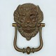 French lion 
door knocker in 
bronze
