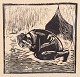 Olivia 
Holm-Møller, 
Danish artist, 
woodcut on 
paper.
"The Story of 
Jonah".
Signed ...
