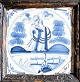 Niederländische 
Fliese mit 
biblischem 
Motiv, Mitte 
des 18. 
Jahrhunderts. 
Blau lackiert. 
13 x 13 ...