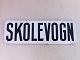Emailleschild 
Skolevogn, 
32x10,5 cm