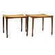 Pair of Bernt Petersen, Denmark, rosewood stools. Nice condition. H: 41cm. Seat: 
45x45cm