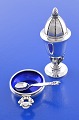 König dänisch 
Silber 925er 
Silber. Georg 
Jensen Silber, 
Salzfass Blaues 
Emaille mit 
Salzlöffel,  
...