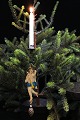 Original 
Christmas tree 
ornament in the 
form 
of an angel 
candle holder 
in painted tin 
from ...