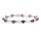 18kt Weissgold 
Armband mit 11 
Amethysten 
flankiert ovn 
...