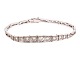 18kt white gold bracelet with 11 diamonds ca. 0,03-0,25ct. Ca. total of 1,2ct. 
L: 19cm