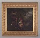 George Morland  (1763-1804) , olie på lærred.Motiv: En gruppe med æsel holder hvil i ...