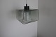 Sjælden pendel 
/ loftslampe, 
firkantet, i 
gråt glas med 
indvendig skærm 
af hvidt riflet 
glas ...