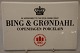 Bing & Grøndahl 
Skilt 20.5 x 
13.3 cm 
Forhandlerskilt 
By Appointment 
to the Royal 
Danish Court 
...