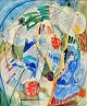Sørensen, Teddy 
(1938 - 2002) 
Dänemark: 
Komposition. 
Aquarell auf 
Papier. 
Signiert Teddy 
1967. ...