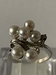 White Gold Ring 
with Pearls and 
Diamonds, 14 
Karat
Stamp: 585, 
STS, 04
Goldsmith: 
1984- ...