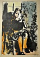 Kaare, Hans 
(1950 - ): 
Sitzende Frau 
auf einem 
Stuhl. Tusche, 
Aquarell. 
Signiert: Hans 
Kaare ...