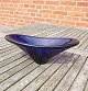 Holmegaard dänisch Kunstglas, ovale Tisch Schale aus dunkelblau Glas