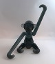 Holmegaard. Kay Bojesen schwarzer Glasaffe. Höhe 20,5 cm.