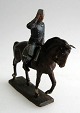 Lineol Figur, Porträt Figur, König Christian X auf dem Pferderücken. Der König ist in blauer ...