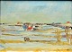 Kielberg, Ole 
(1911 - 1985) 
Dänemark: 
Winterlandschaft, 
1954. Öl auf 
Leinwand. 
Signiert: OK 
und ...